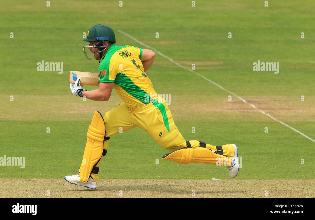 London, UK. 25th June, 2019. Aaron Finch of Australia running during the England v Australia, ICC Cricket World Cup match, at Lords, London, England. Credit: Cal Sport Media/Alamy Live News Stock Photo