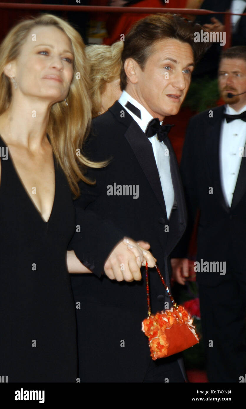 Sean Penn and wife Robin Wright Penn poses for photographers during the
