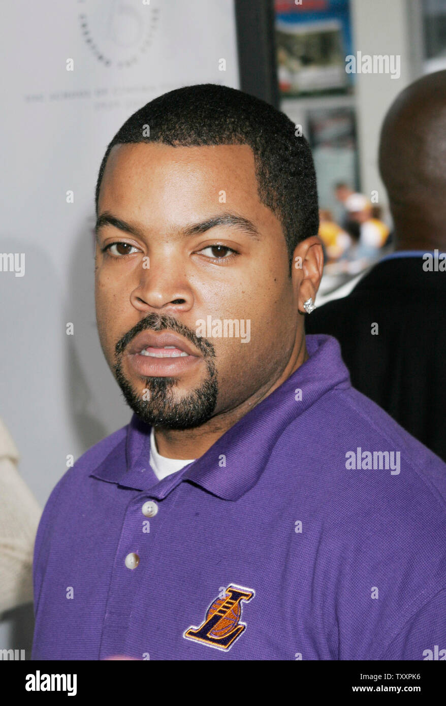 Actor and musician Ice Cube  arrives as a guest at the November 7, 2004 Los Angeles  premiere of the new animated film 'Polar Express'.The film, starring Tom Hanks, is  based on the children's book of the same name and directed by Robert Zemeckis, opens in the United States November 10. (UPI Photo/Francis Specker) Stock Photo