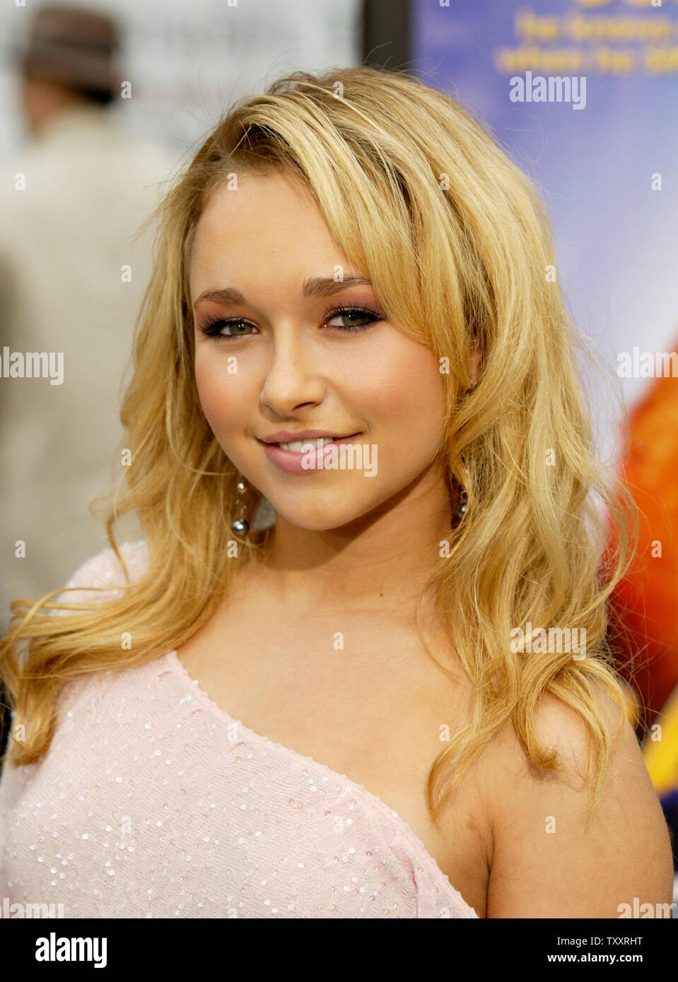Actress Hayden Panettiere arrives at the January 8, 2005 Los Angeles premiere of the film, ' Racing Stripes', at Grauman's Chinese Theatre. The film opens in the US on January 14. (UPI Photo/Francis Specker) Stock Photo