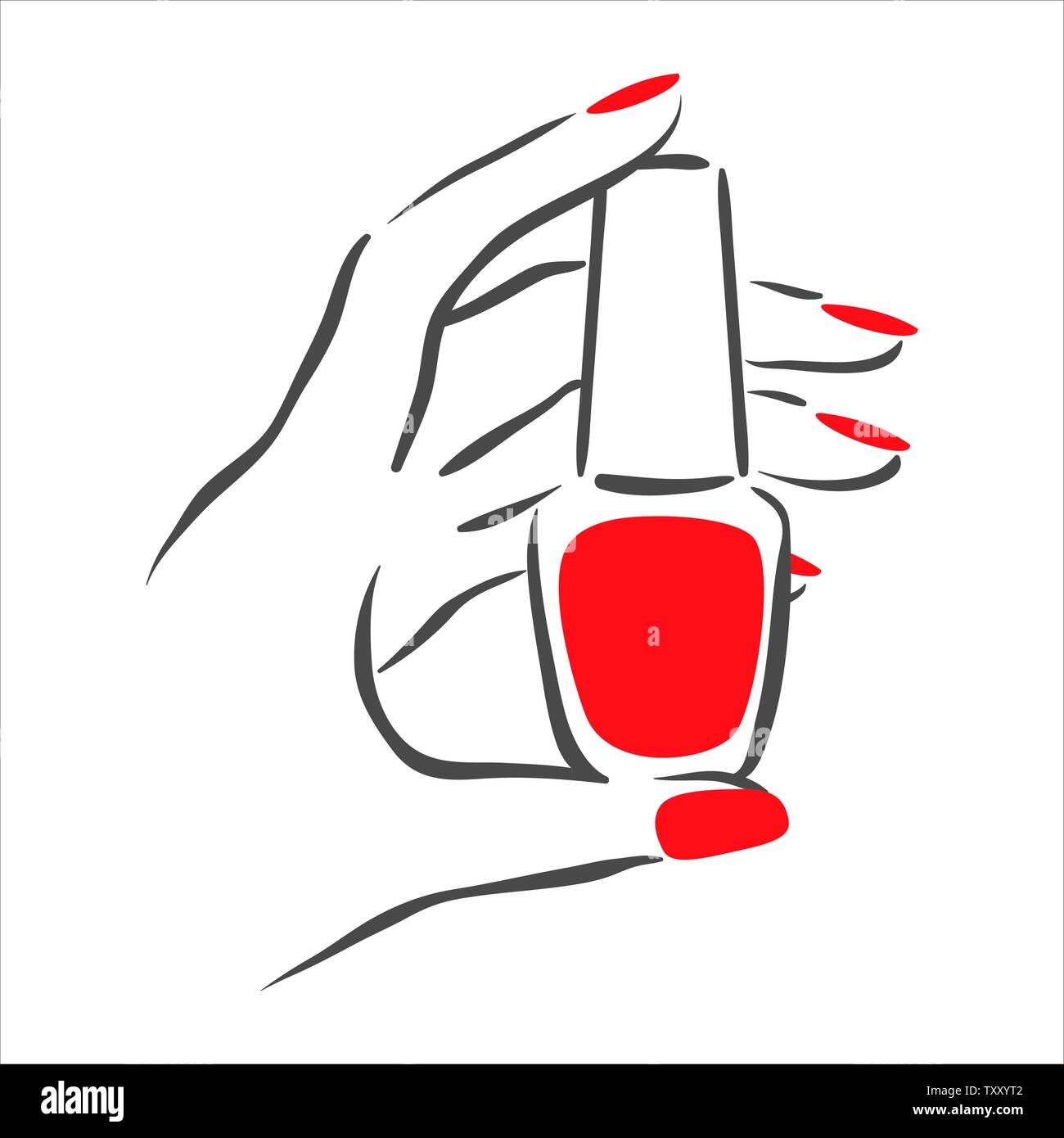 Nail Polish, Open Bottle. Vector Illustration Stock Illustration -  Illustration of clean, fashion: 143247908