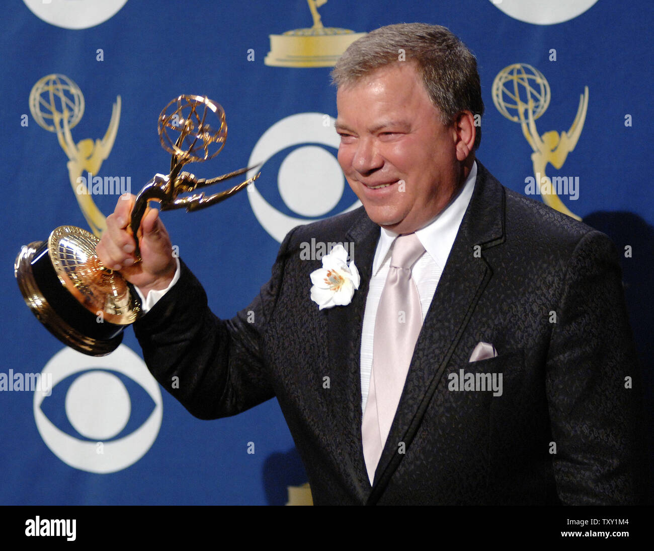 William Shatner Holds The Award For Outstanding Supporting Actor In A william-shatner-holds-the-award-for-outstanding-supporting-actor-in-a