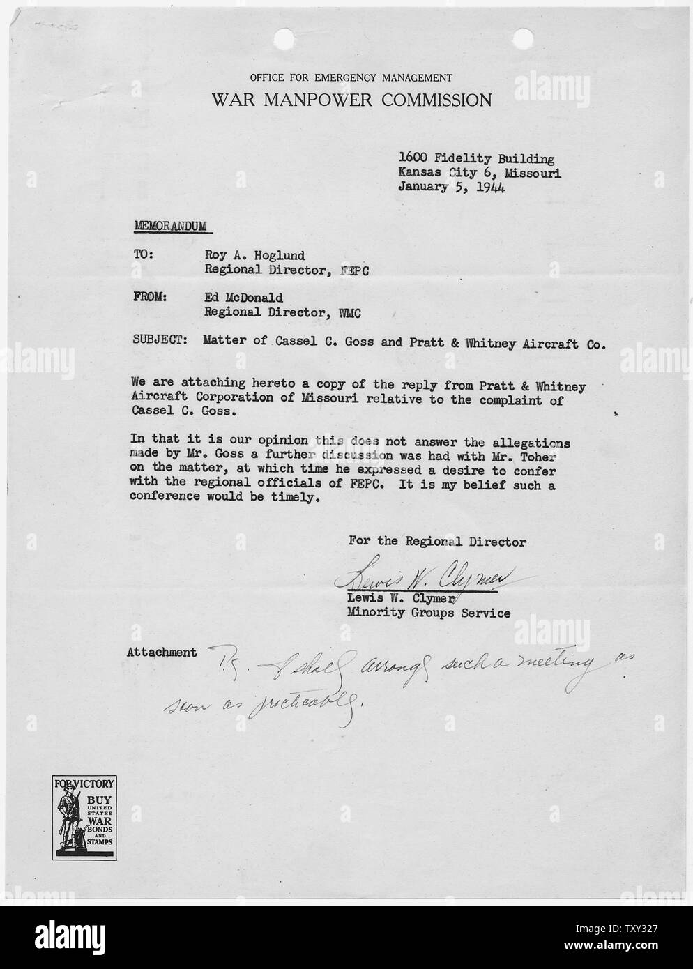 Cassel Campbell Goss [Case 9-BR-122]: Memorandum from Ed McDonald to ...