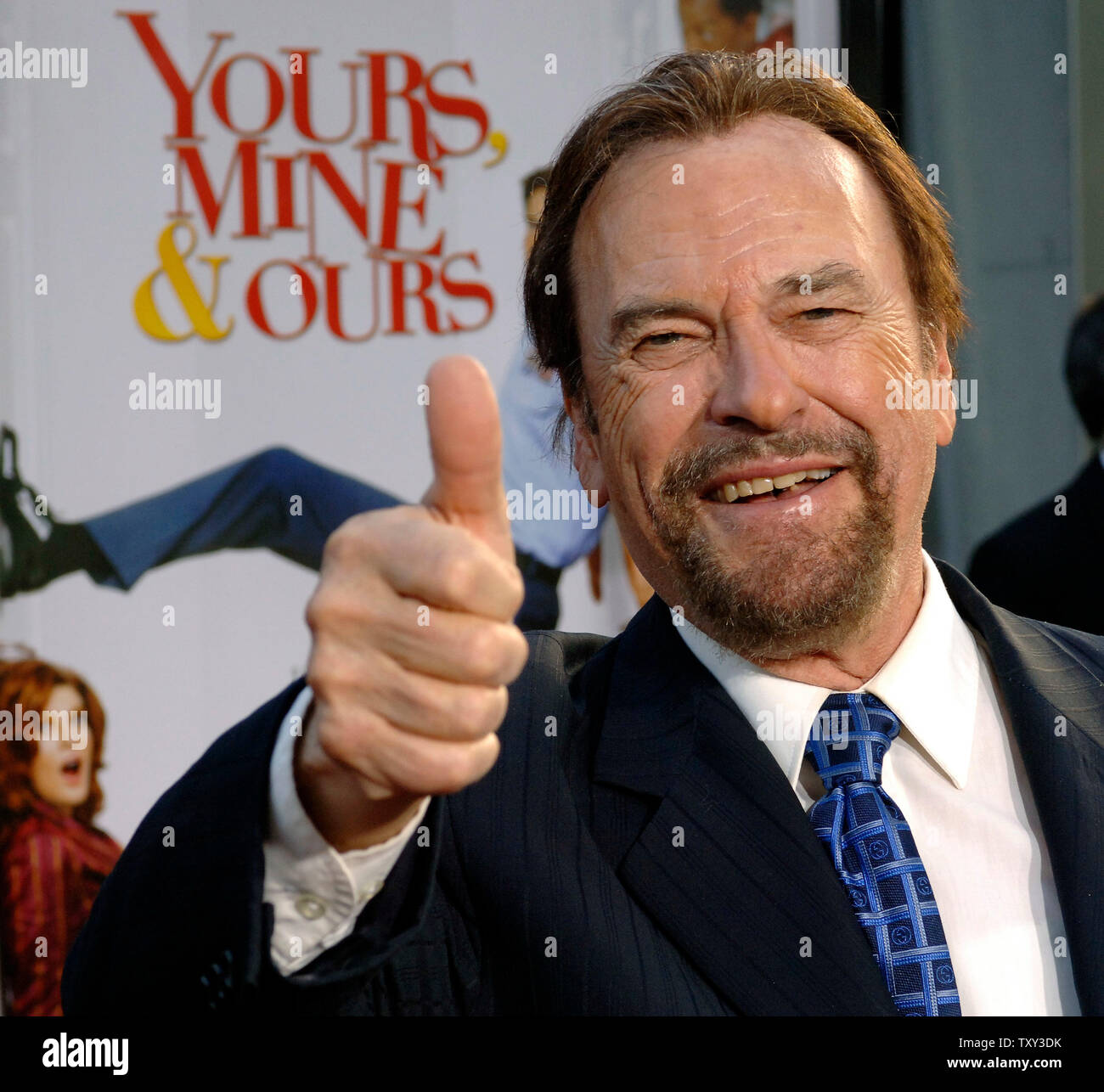 Actor Rip Torn, a cast member in the motion picture romantic comedy 'Yours, Mine & Ours' arrives for the premiere of the film at the Arclight Theatre in Los Angeles, November 20, 2005. The film, starring Dennis Quaid and Rene Russo opens in the United States Nov. 23.  (UPI Photo/Jim Ruymen) Stock Photo