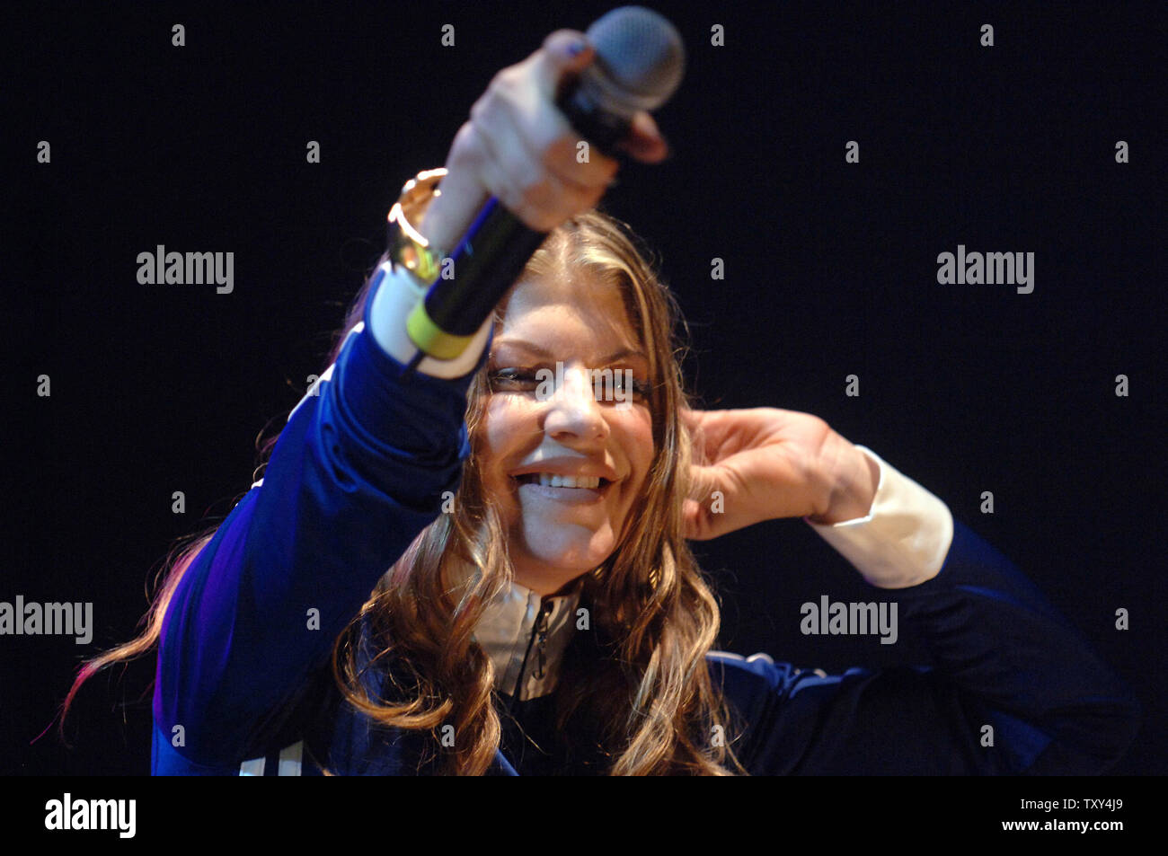 The Black Eyed Peas band member Fergie sings at a special performance