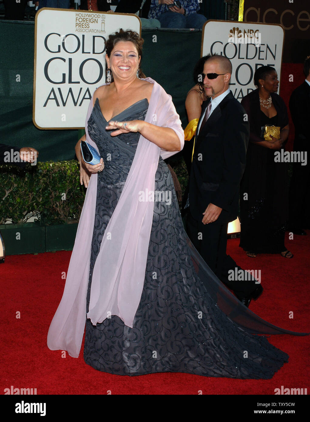 Actress Camryn Manheim arrives at the 63rd annual Golden Globe Awards