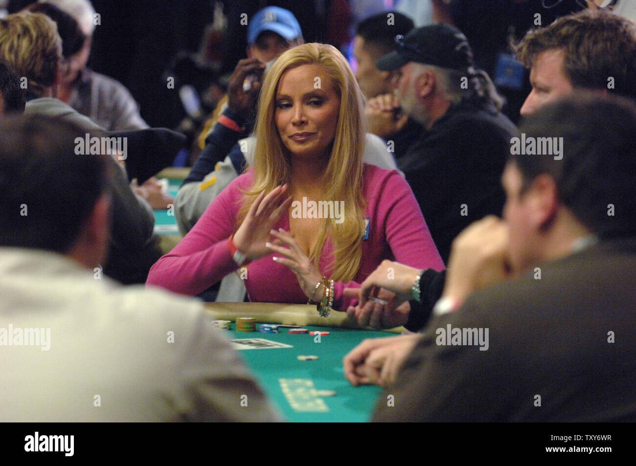 Actress Cindy Margolis participates in the World Poker Tour Invitational at the Commerce Casino in Los Angeles, California on February 22, 2006 . (UPI Photo/ Phil McCarten) Stock Photo