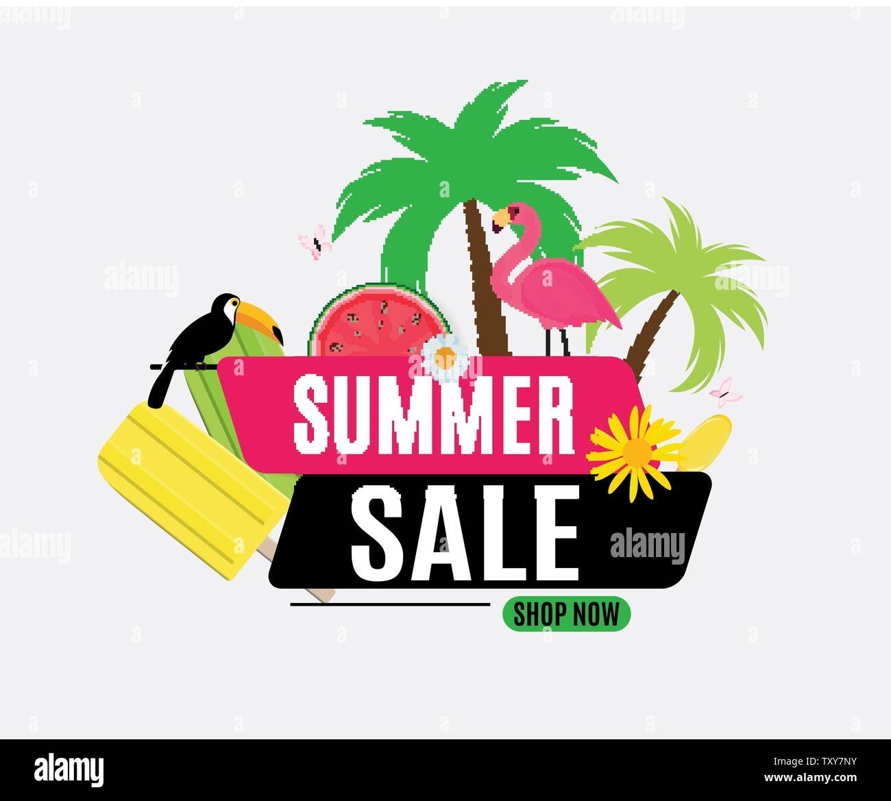 Abstract Summer Sale Background. Vector Illustration Stock Vector Image ...