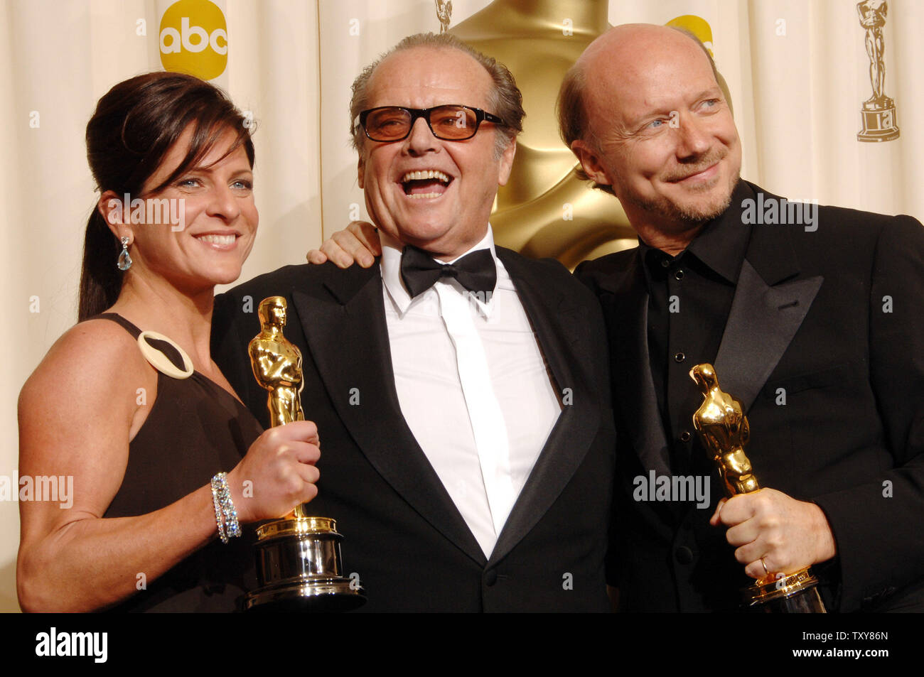 Jack nicholson c paul haggis cathy schulman hires stock photography