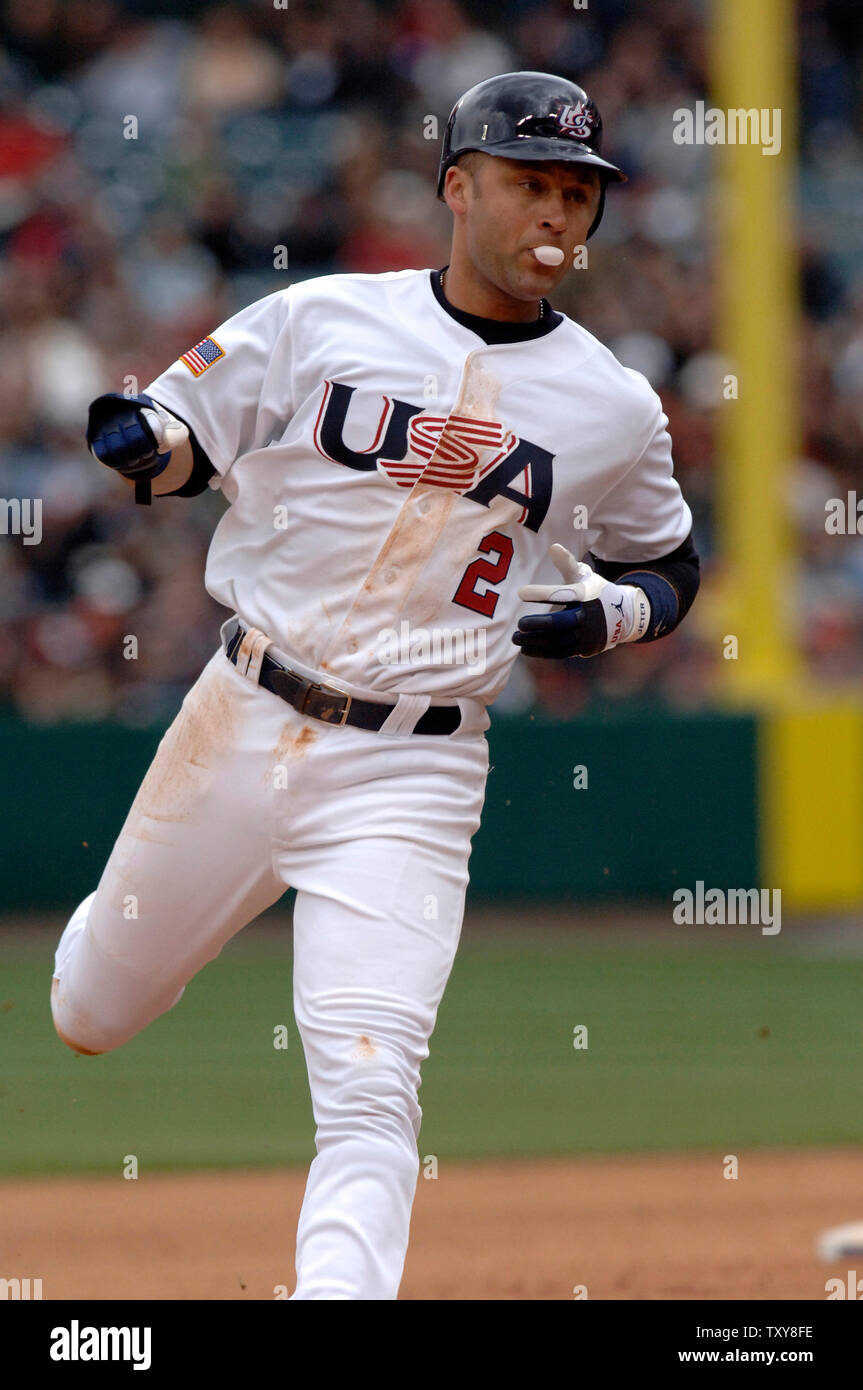 Derek Jeter Jersey - USA 2006 World Baseball Classic Throwback Baseball  Jersey