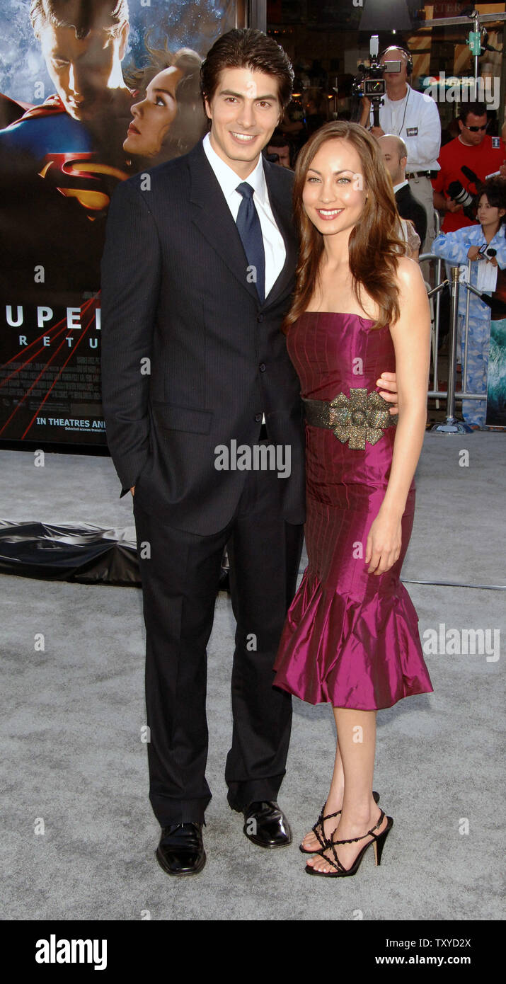 Brandon Routh (L), a cast member in the action adventure motion picture ...