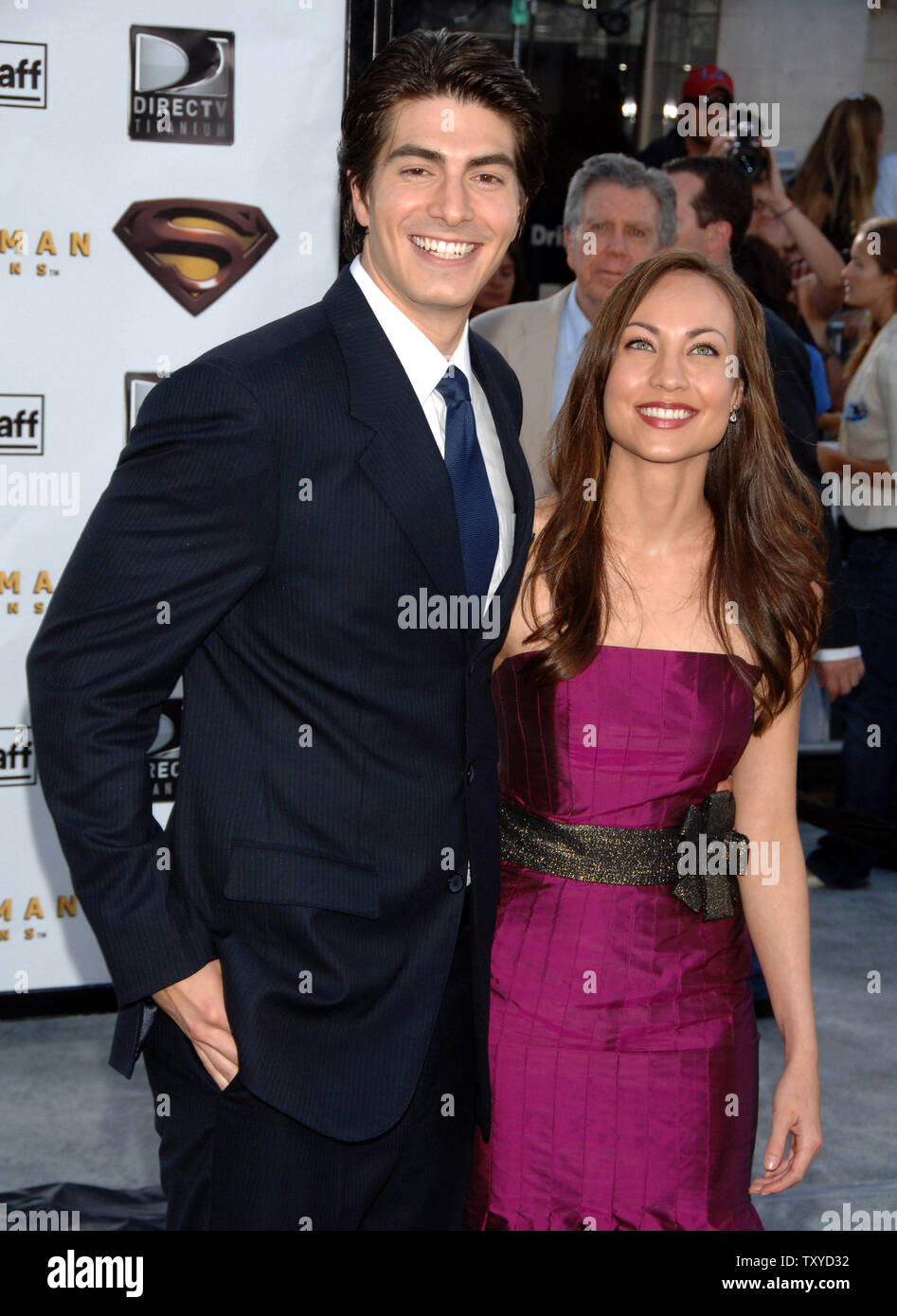 Brandon Routh (L), a cast member in the action adventure motion picture ...