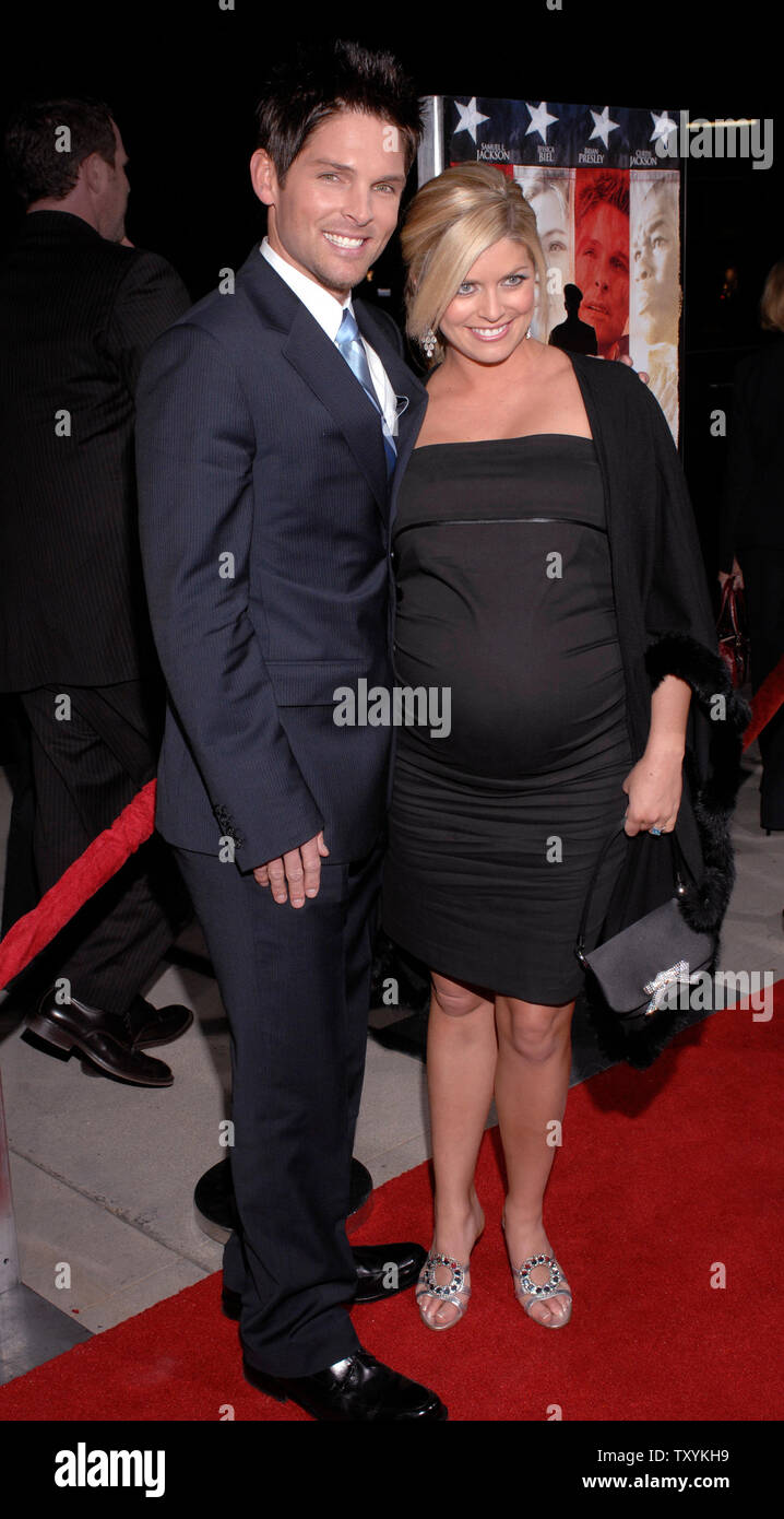 Cast member Brian Presley (L) and wife Erin Hershey attend the world  premiere of "Home of the Brave" held at the Academy of Motion Picture Arts  and Sciences in Beverly Hills, California
