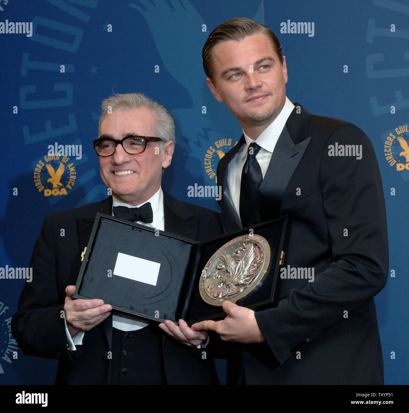 Martin Scorsese (L), winner of the outstanding director award ...