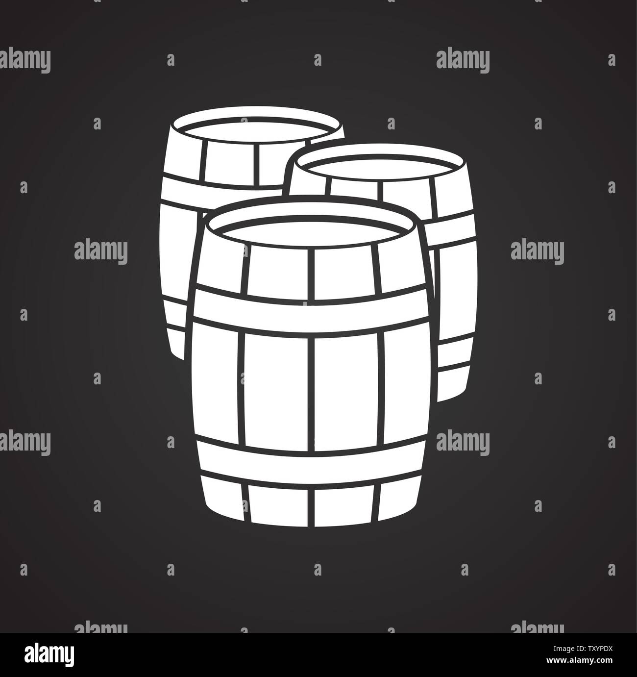 Barrel icon on background for graphic and web design. Simple ...
