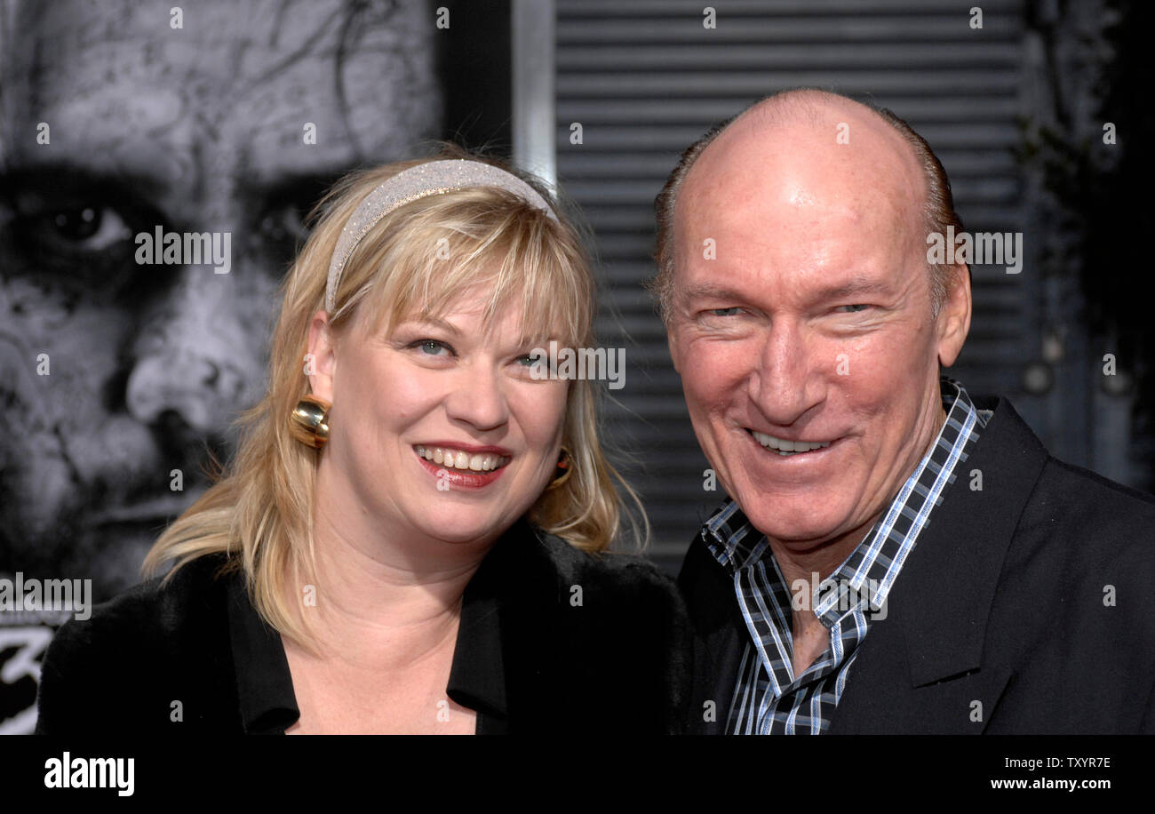 Cast member Ed Lauter (R) and wife Mia attend the premiere of 'The Number 23' held at the Orpheum Theater in Los Angeles on February 13, 2007. (UPI Photo/ Phil McCarten) Stock Photo