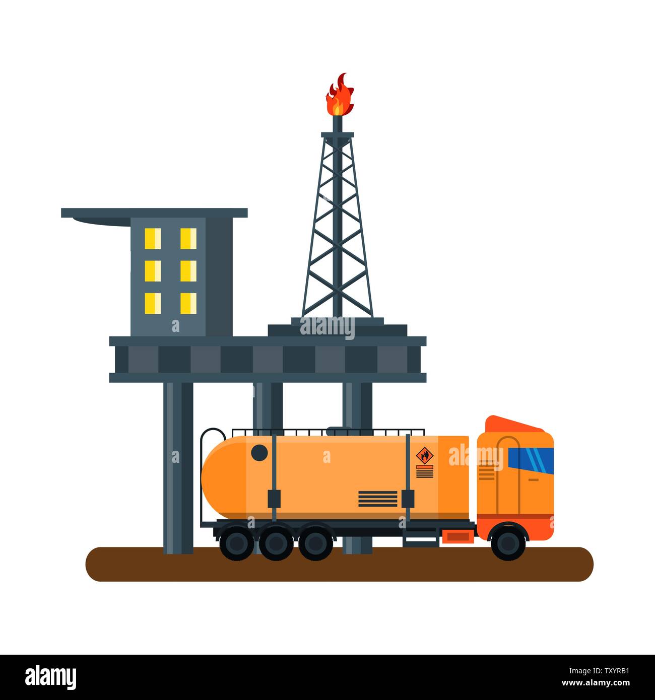 Petroleum oil refinery plant with machinery Stock Vector Image & Art