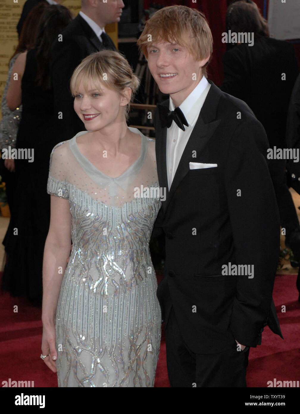 Actress Kirsten Dunst and her brother Christian arrive for the 79th