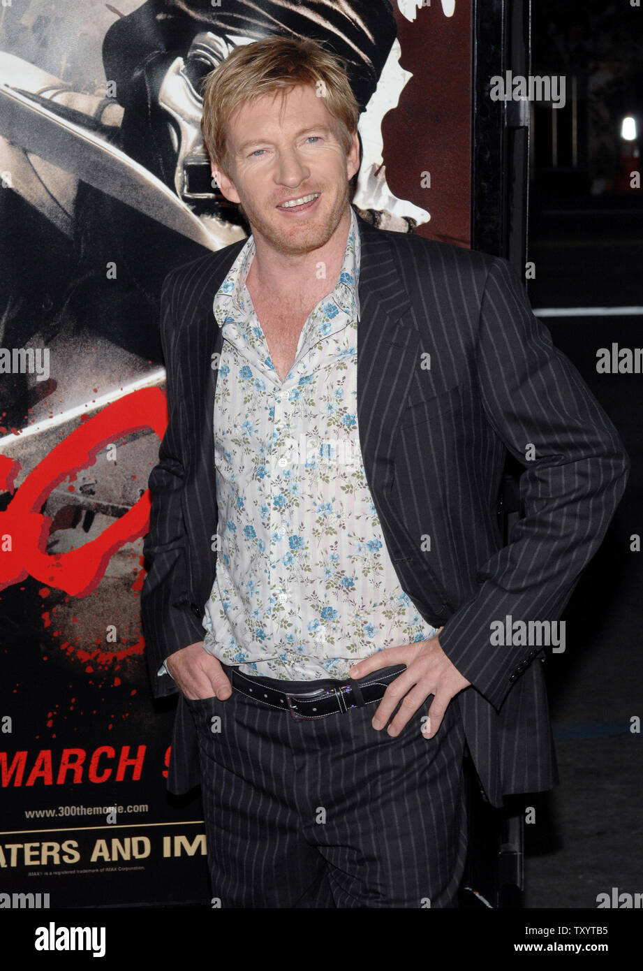 Australian actor David Wenham, who portrays Dilios in the historic adventure drama motion picture '300', arrives for the premiere of the film at Grauman's Chinese Theatre in Los Angeles on March 5, 2007. Based on Frank Miller's graphic novel, '300' concerns the 480 B.C Battle of Thermopylae, where the King of Sparta led his army against the advancing Persians. (UPI Photo/Jim Ruymen) Stock Photo