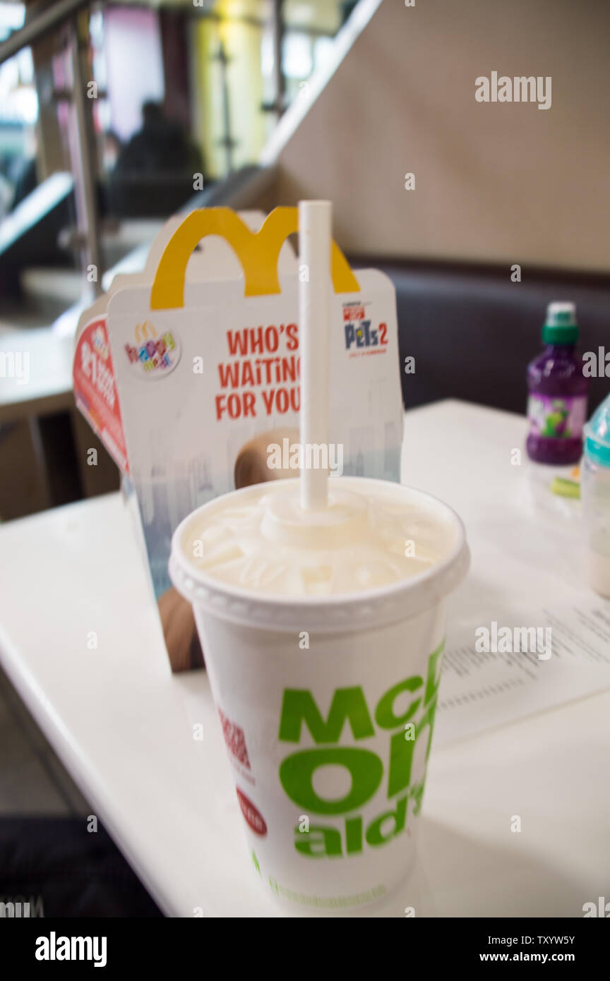 McDonald's paper straw for drink Stock Photo - Alamy