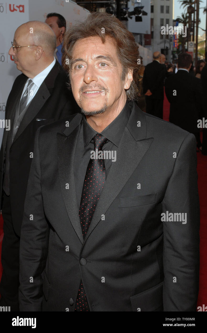 Actor Al Pacino arrives at the taping of the American Film Institute's