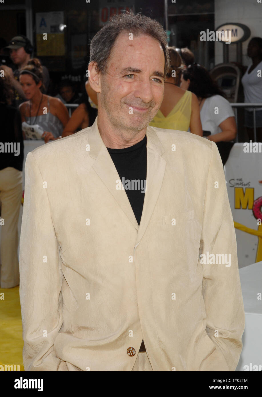 Harry Shearer, the voices including Mr. Burns, Ned Flanders, Principal Skinner, Rev. Lovejoy and President Arnold Schwarzenegger in the animated motion picture comedy 'The Simpsons Movie,' arrives at the premiere of the film in the Westwood section of Los Angeles on July 24, 2007. (UPI Photo/Jim Ruymen) Stock Photo