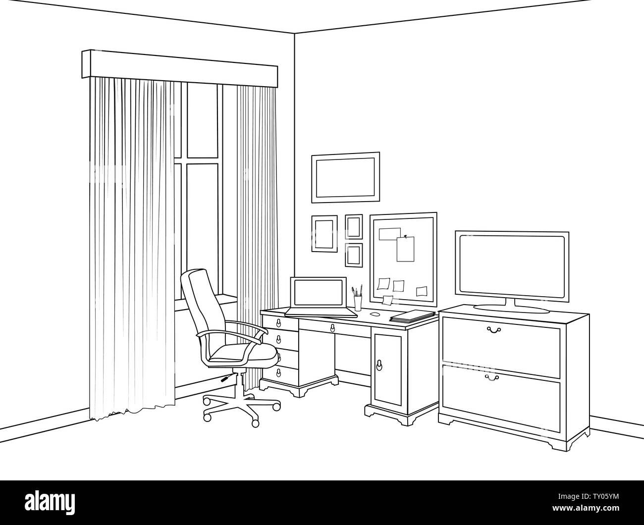 Premium Photo | Furniture design sketching