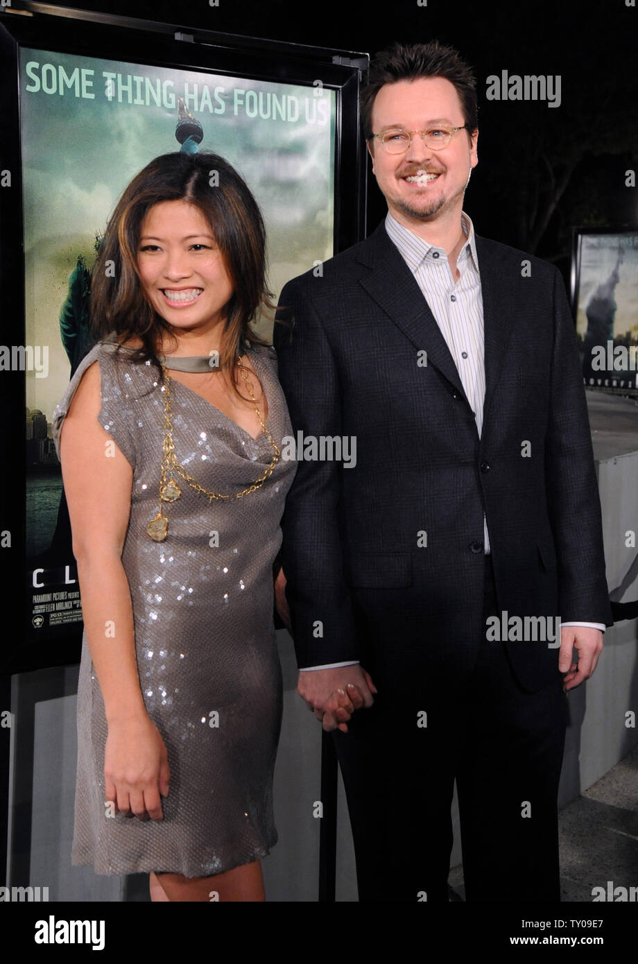 Matt Reeves, who directed the motion picture sci-fi thriller "Cloverfield",  attends the premiere of the film with Melinda Wang at Paramount Studios in  Los Angeles on January 16, 2008. (UPI Photo/Jim Ruymen
