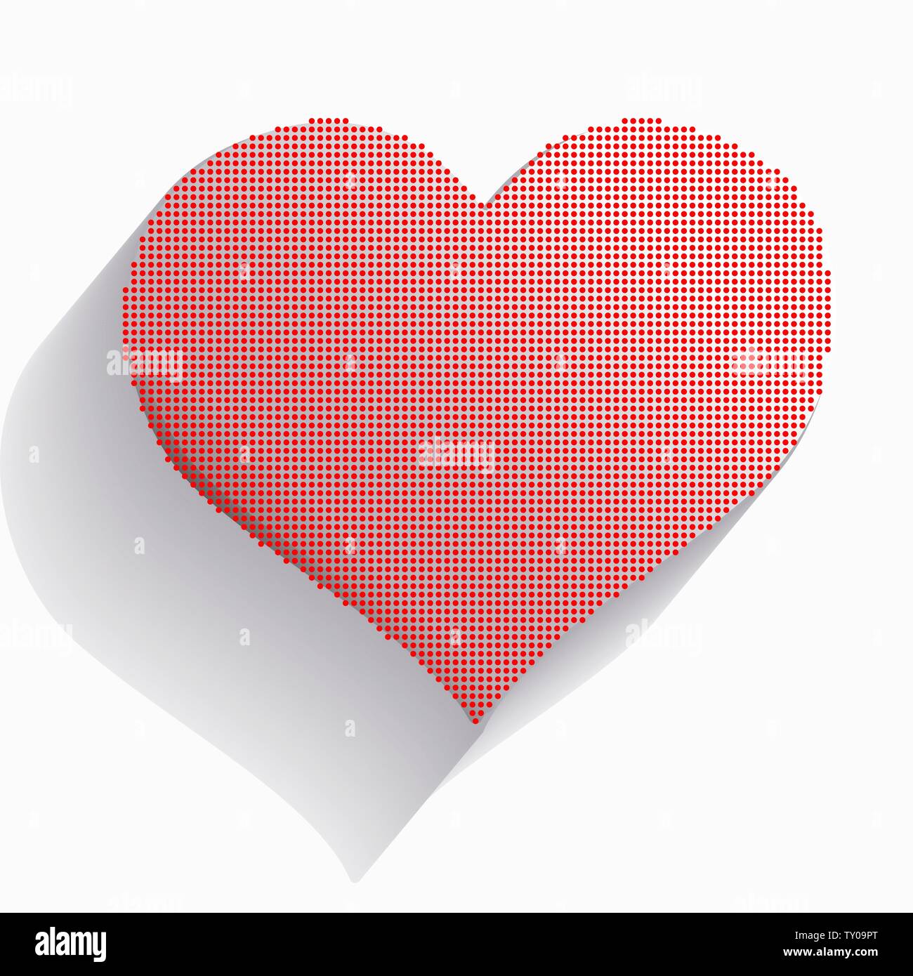 Halftone Red heart icon, love symbol, vector Stock Vector Image & Art ...