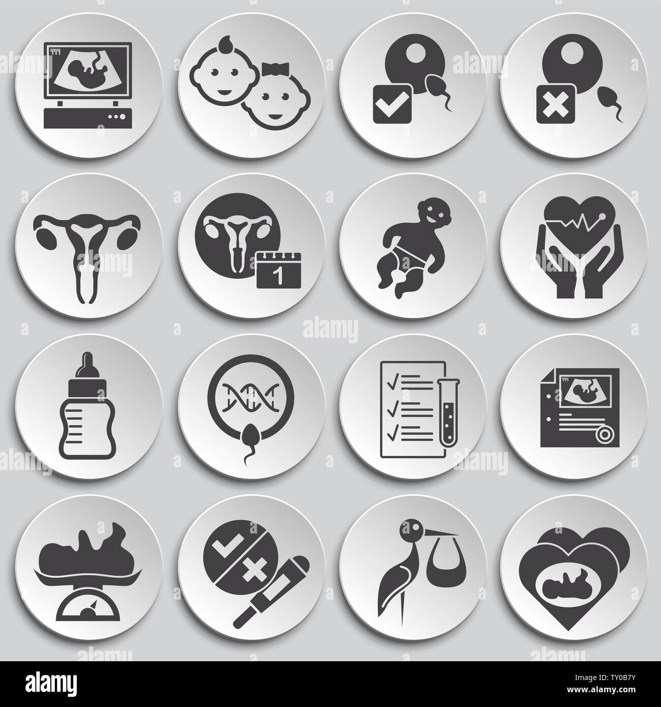 Reproduction related icons set on background for graphic and web design ...