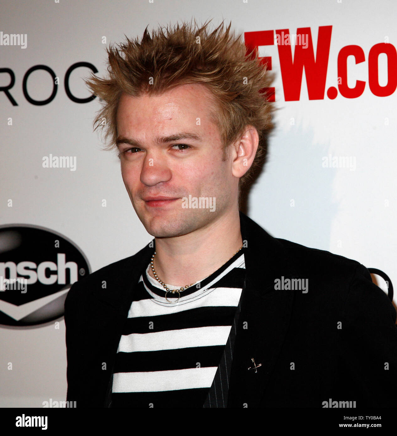 Sum 41 singer Deryck Whibley arrives for the Entertainment Weekly Grammy  after-party in West Hollywood, California on February 10, 2008. (UPI  Photo/David Silpa Stock Photo - Alamy