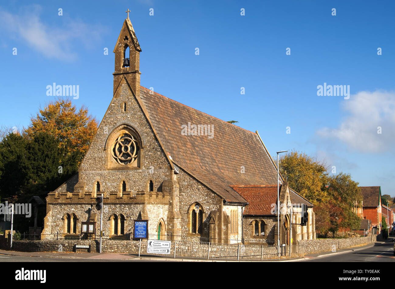 UK,Somerset,Chard,The Church of the Good Shepherd Stock Photo