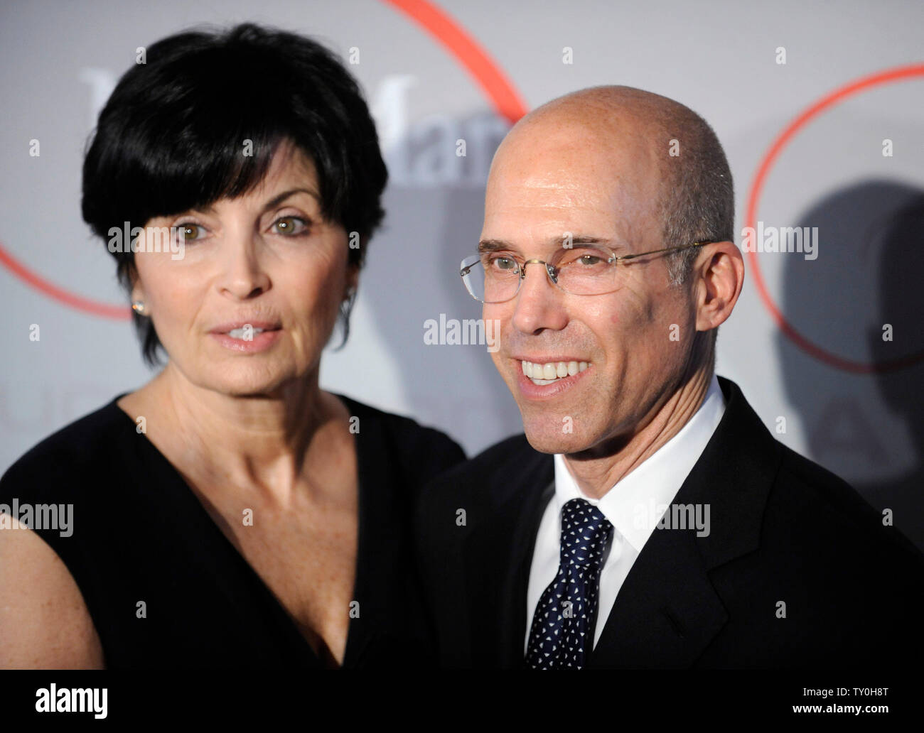 Jeffrey Katzenberg (R) and wife Marilyn attend the 2008 Crystal + Lucy Awards gala in Beverly Hills, California on June 17, 2008. (UPI Photo/ Phil McCarten) Stock Photo