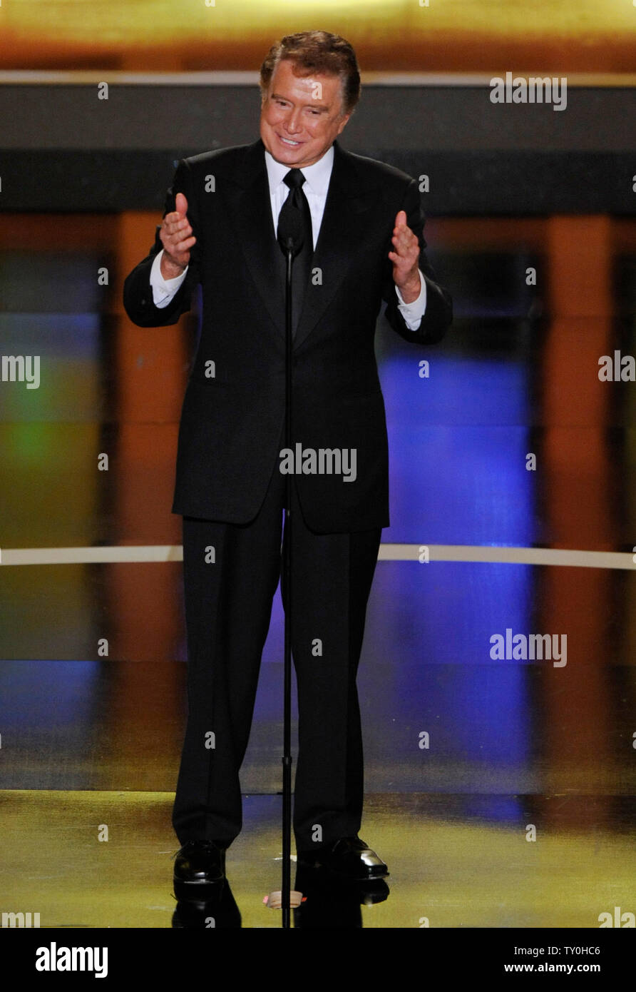 Talk show host Regis Philbin accepts the Lifetime Achievement Award