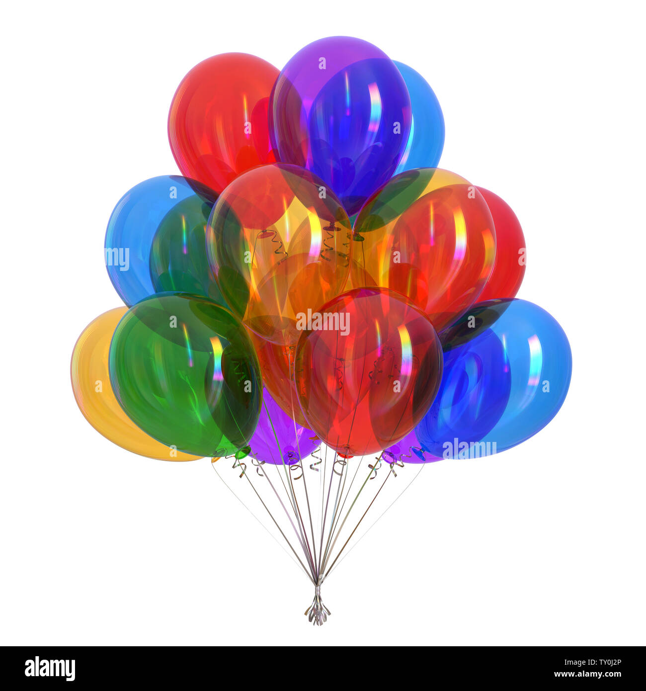 Colorful Birthday Balloons Bunch Party Celebrate Decoration