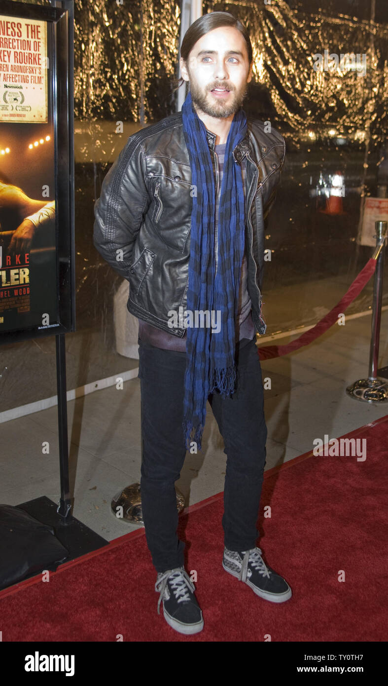 Jared Leto attends the premiere of the motion picture drama "The Wrestler"  at the Academy of Motion Picture Arts & Sciences in Beverly Hills,  California on December 16, 2008. (UPI Photo/Hector Mata