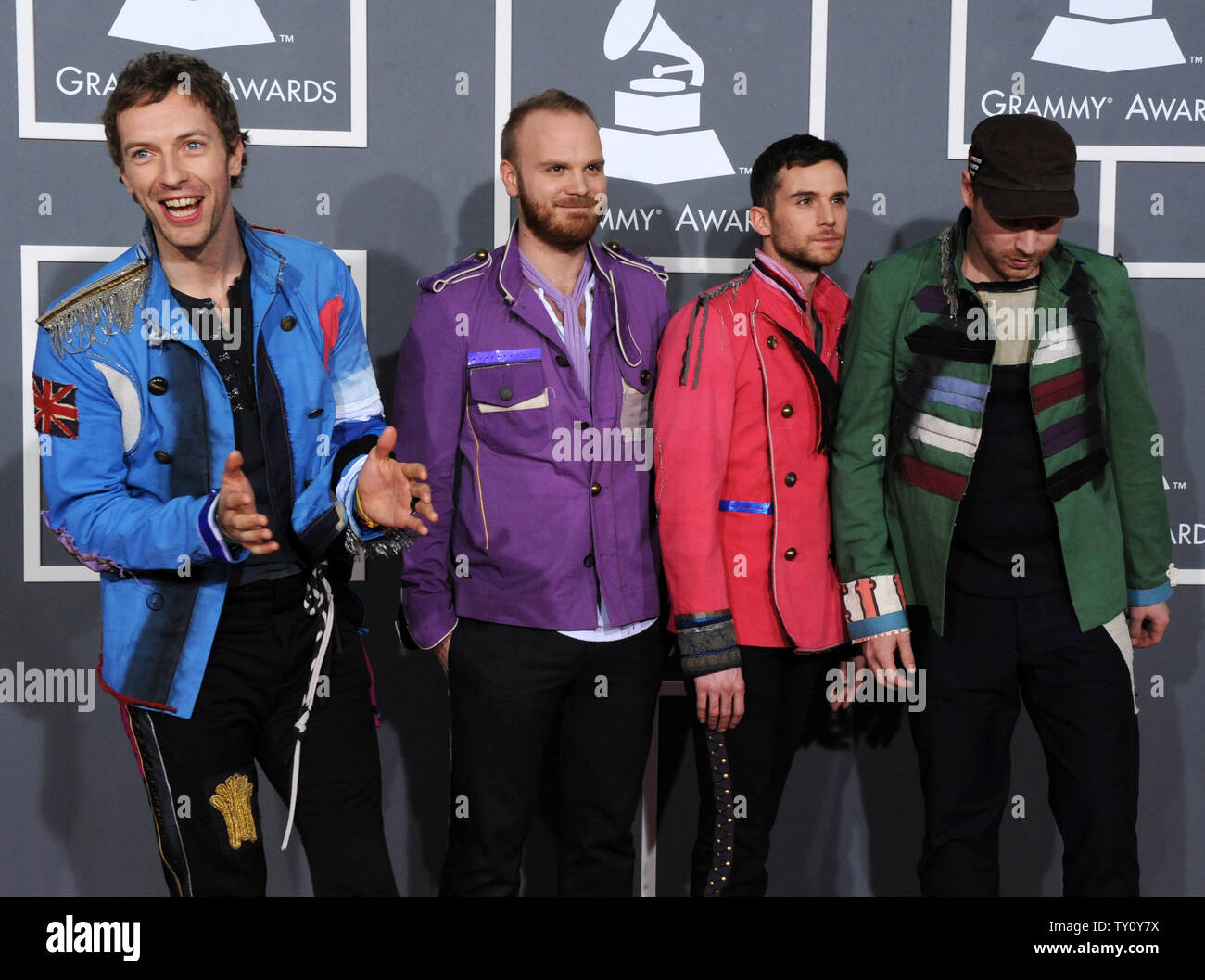 Coldplay Band Members Arrive For The 51st Annual Grammy Awards At 
