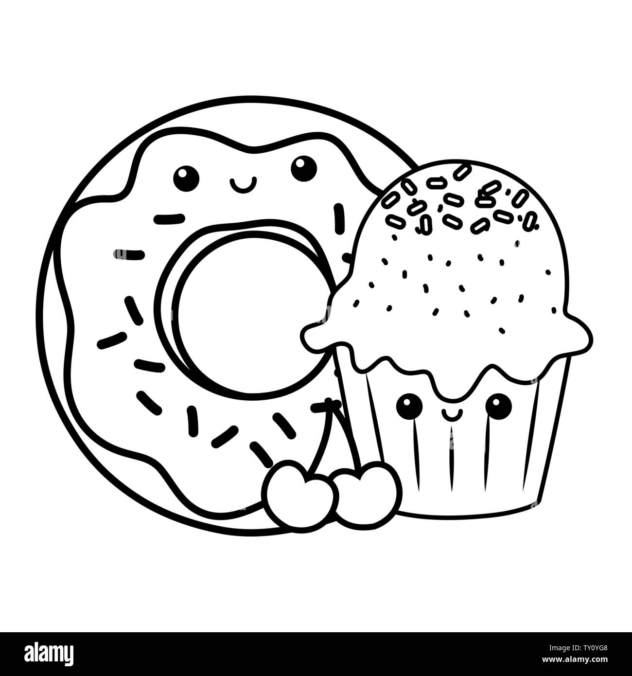 Sweet Food Clipart Black And White