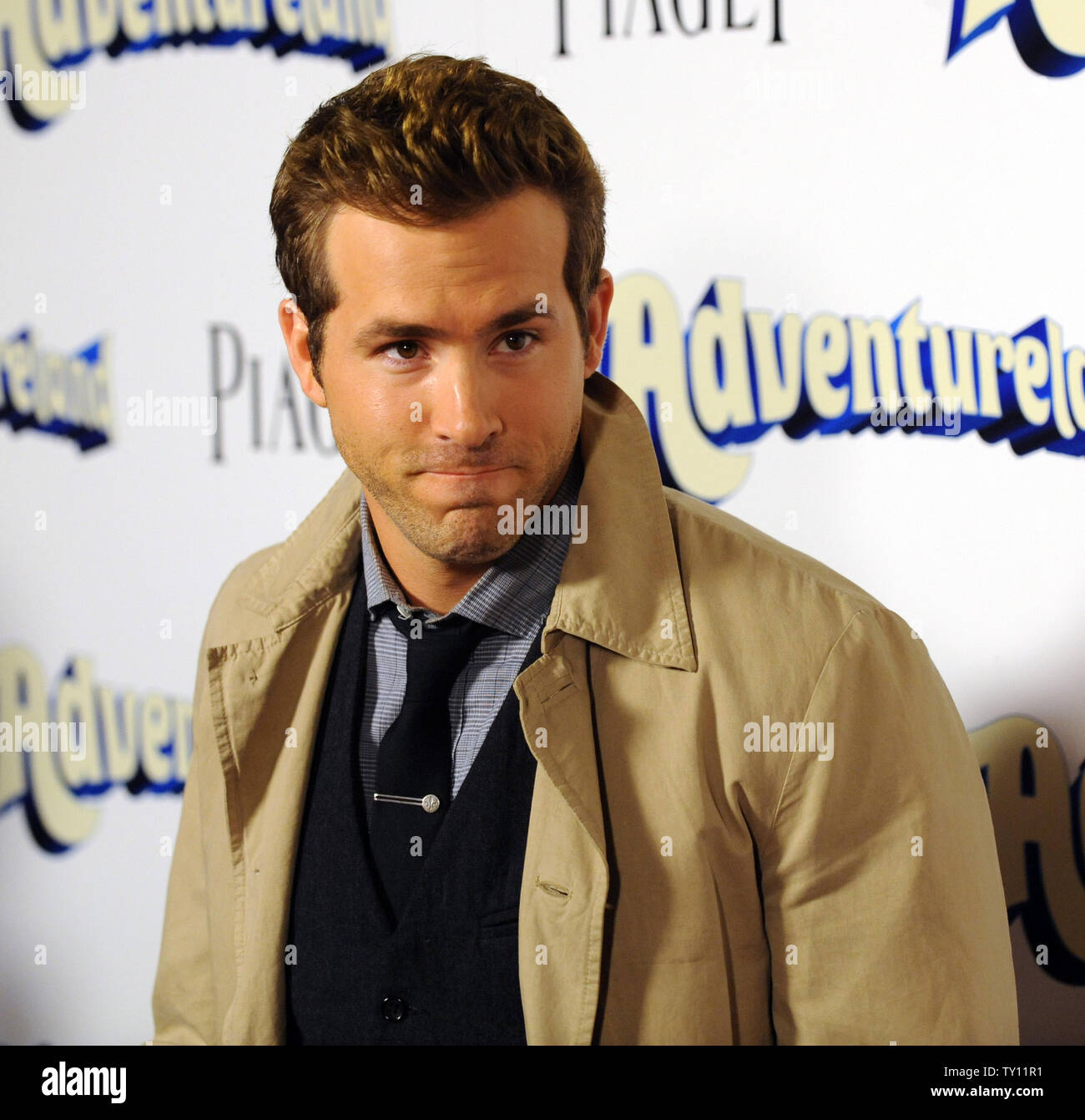 Cast member Ryan Reynolds attends the premiere of the motion picture comedy 'Adventureland' in Los Angeles on March 16, 2009.  (UPI Photo/Jim Ruymen) Stock Photo