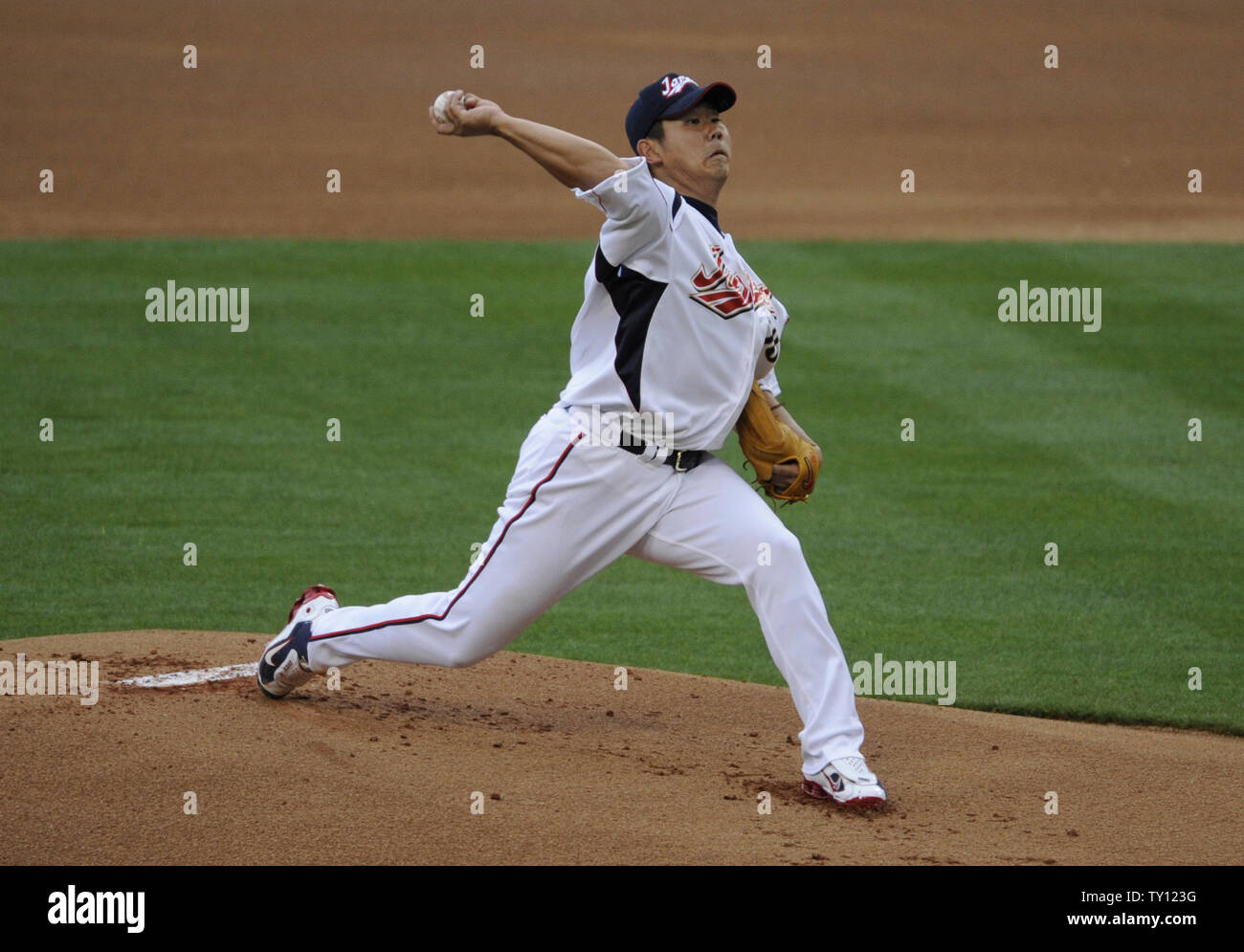 Japans daisuke matsuzaka pitches hires stock photography and images