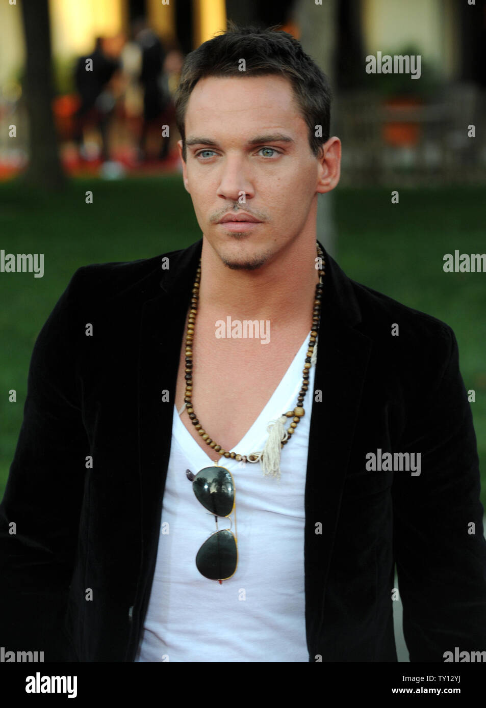 Actor Jonathan Rhys Meyers attends the premiere of the motion picture biographical drama "The Soloist", on the Paramount Studios lot in Los Angeles on April 20, 2009. (UPI Photo/Jim Ruymen) Stock Photo