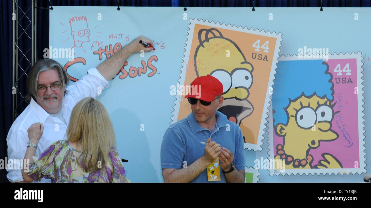 Creator and Executive Producer Matt Groening, Nancy Cartwright, the ...