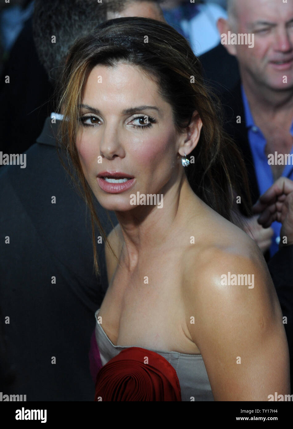 Sandra Bullock, a cast member in the motion picture comedy  "All About Steve", attends the premiere of the film at Grauman's Chinese Theatre in the Hollywood section of Los Angles on August 26, 2009.     UPI/Jim Ruymen Stock Photo