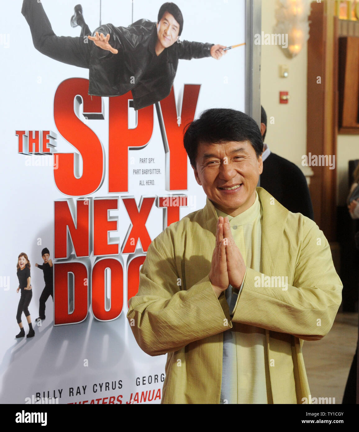 Actor Jackie Chan A Cast Member In The Motion Picture Comedy The Spy Next Door Attends The Premiere Of The Film At The Grove In Los Angeles On January 9 2010 Upi Jim