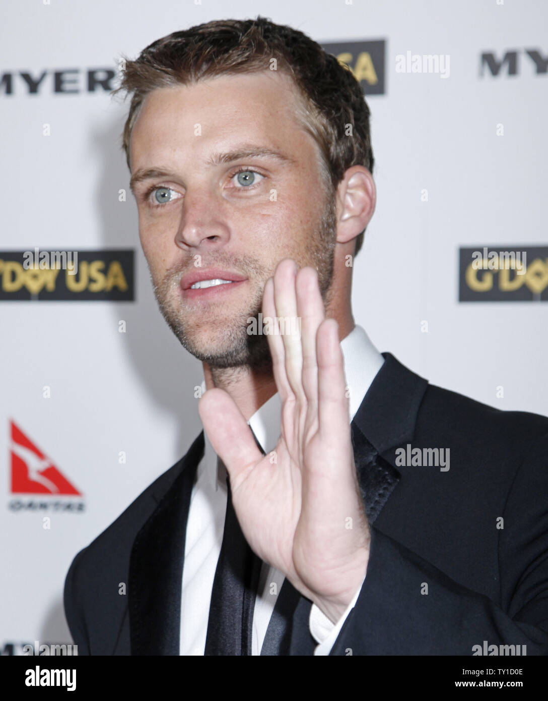 Jesse Spencer arrives on the red carpet at the G'Day USA 2010 Los Angeles Black Tie Gala in Hollywood on January 16, 2010.  The event honors high profile individuals for significant contributions to their industries and for excellence in promoting Australia in the United States.   (UPI/David Silpa) Stock Photo