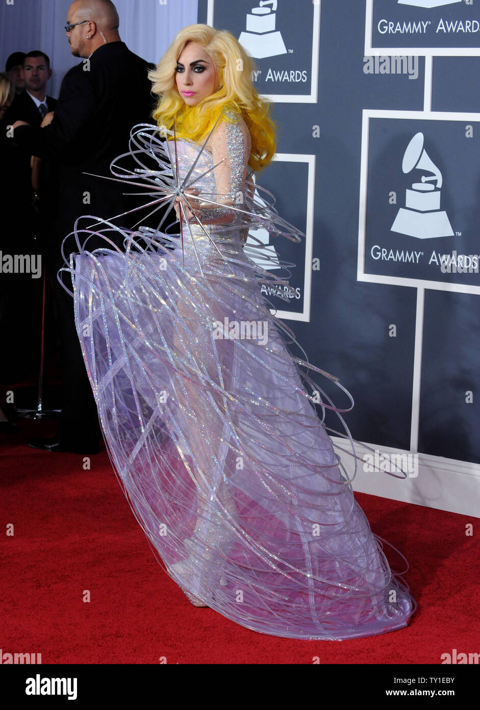 lady gaga 2010 grammy dress On this day in 2010: Lady Gaga wins her first Grammy award. Today, she is a 13-time Grammy winner and 36-time nominee