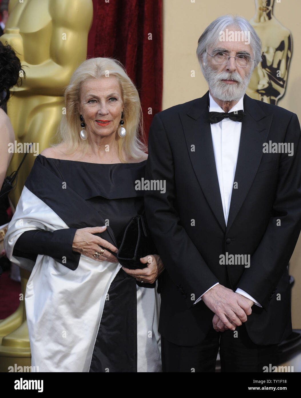 Director Michael Haneke and his wife Susanne arrive on the red carpet at the 82nd Academy Awards in Hollywood on March 7, 2010.   UPI/Phil McCarten Stock Photo