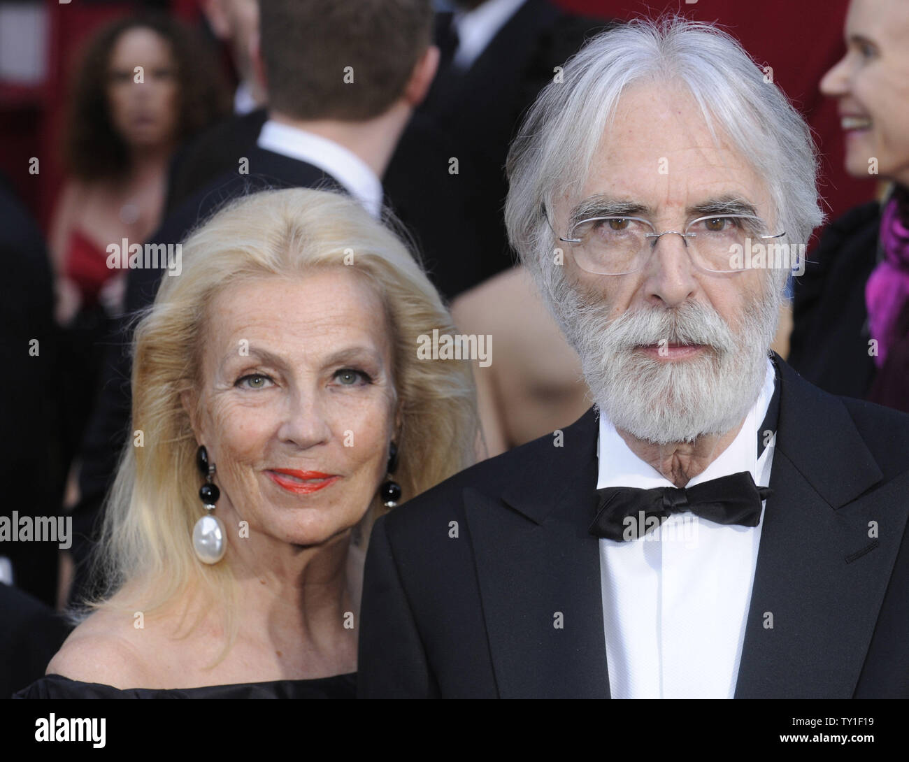 Director Michael Haneke and his wife Susanne arrive on the red carpet at the 82nd Academy Awards in Hollywood on March 7, 2010.   UPI/Phil McCarten Stock Photo