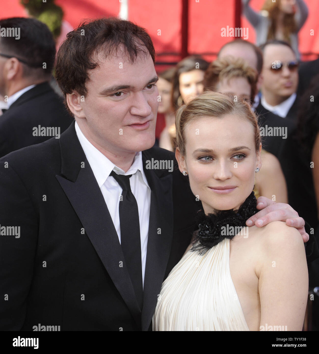 Director of " Inglourious Basterds" Quentin Tarantino and actress