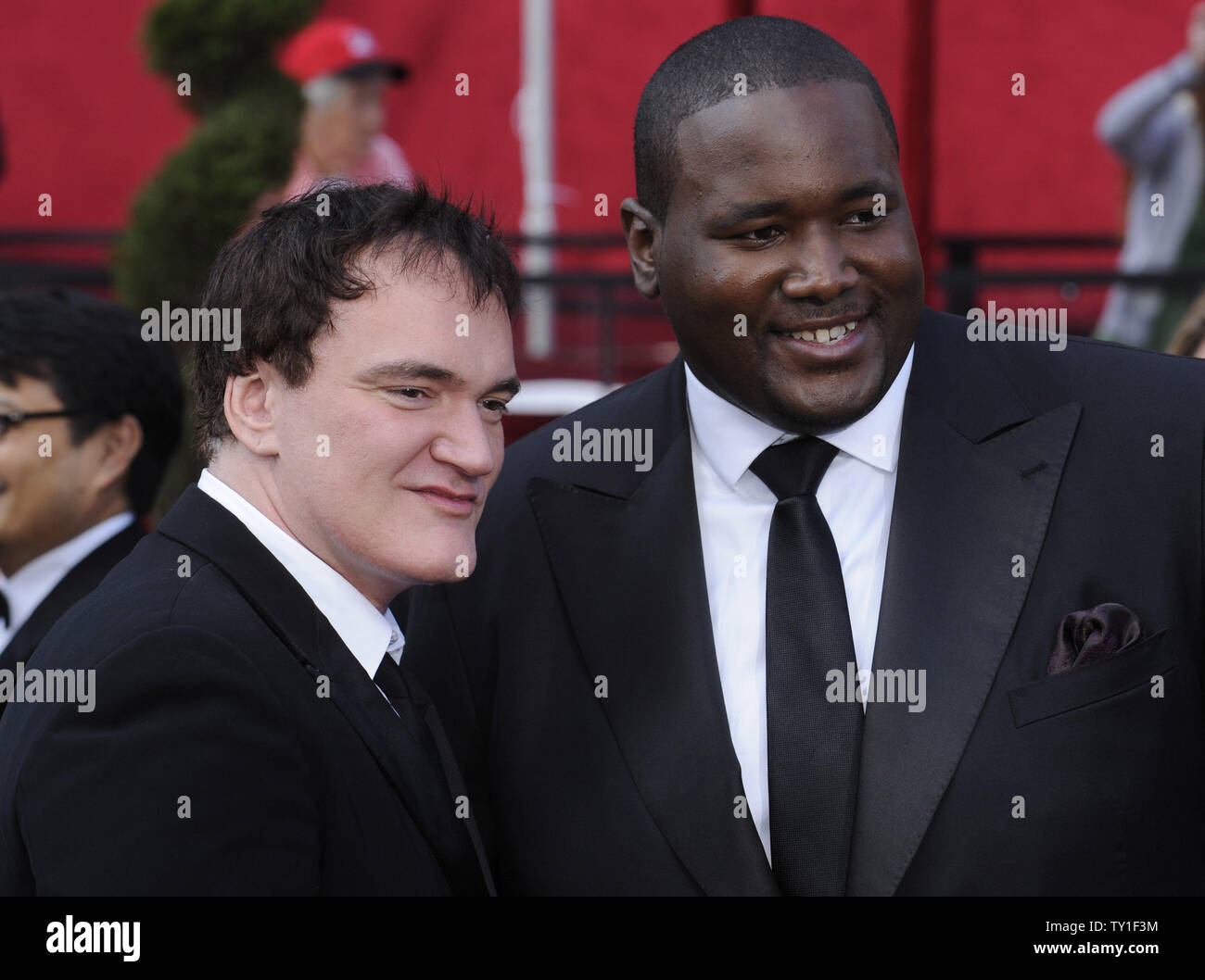 Director of " Inglourious Basterds" Quentin Tarantino (L) and actor